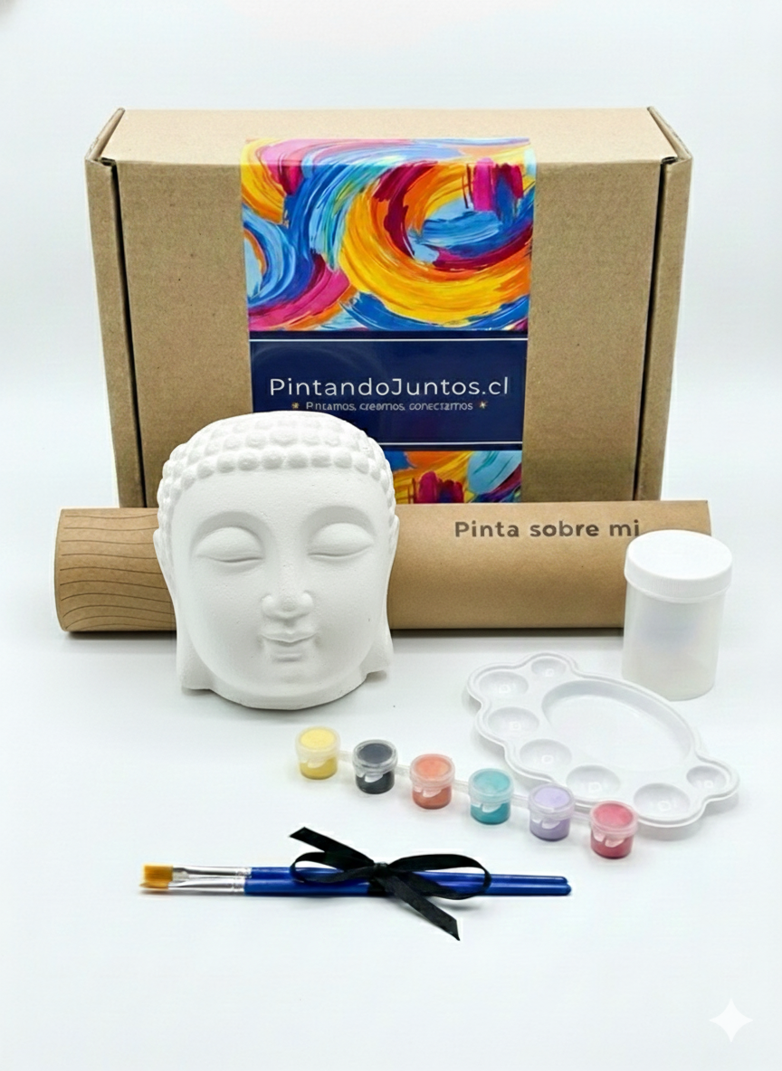 Kit de Pintura "Escultura y Decoración" | Edición Zen (Cabeza de Buda)