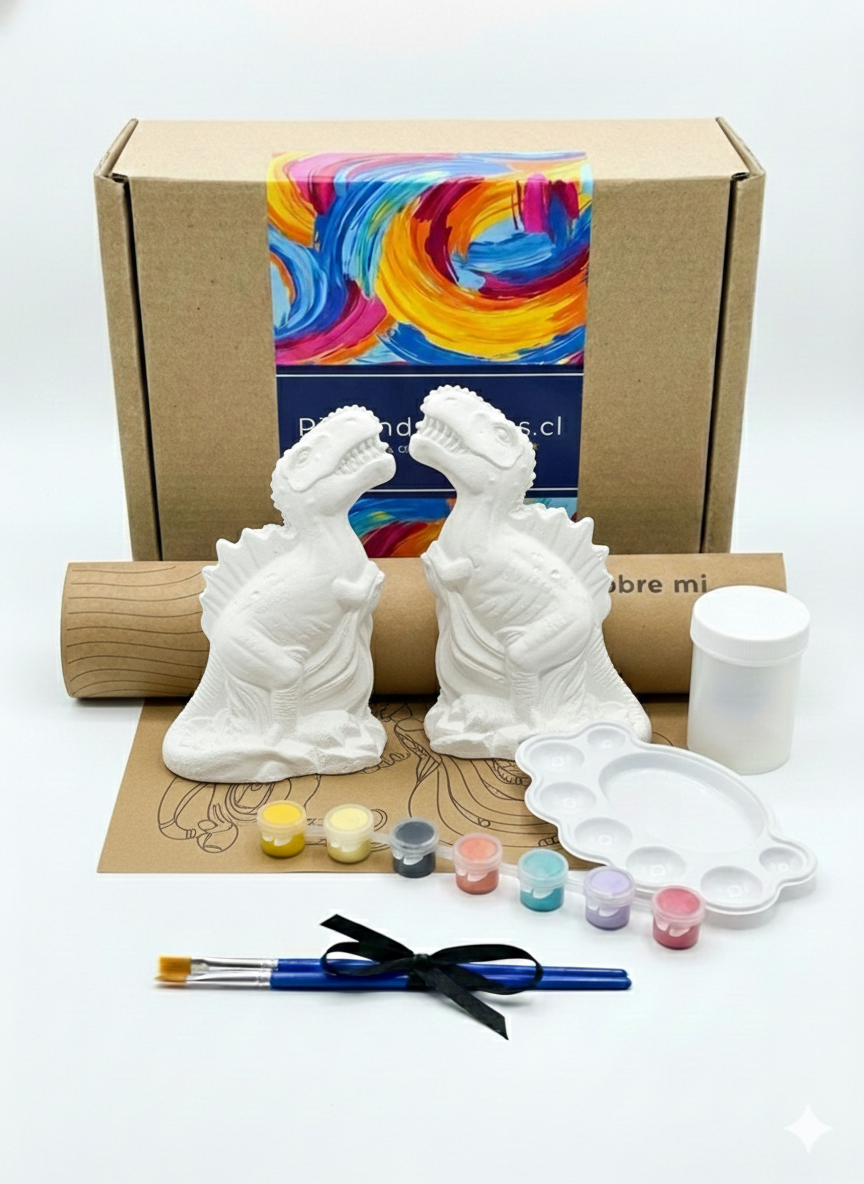 Kit de Pintura "Escultura y Decoración" | Aventura Jurásica Duo Dinosaurios